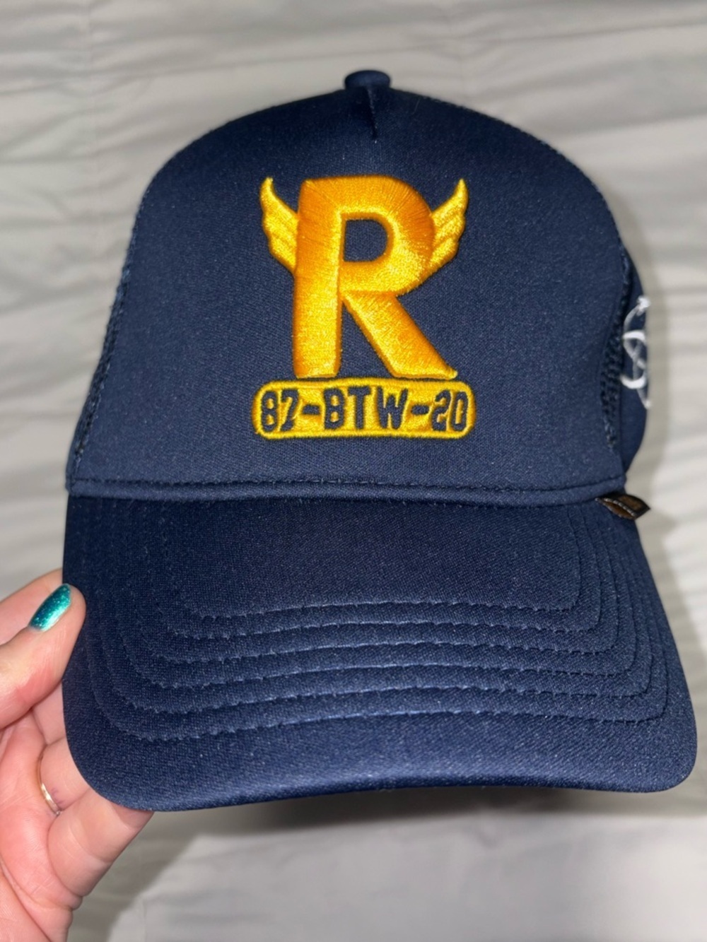 Reference | Navy Blue Gold Logo Born To Win Ouroboros Logo Neoprene